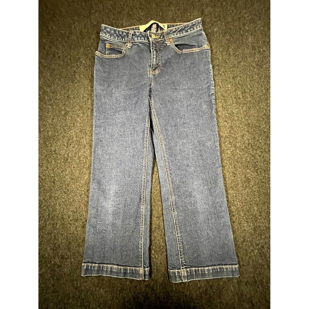 Y2K Gap Factory Boot Cut Stretch Jeans Womens 6 Blue Denim Mid Rise Dark Wash